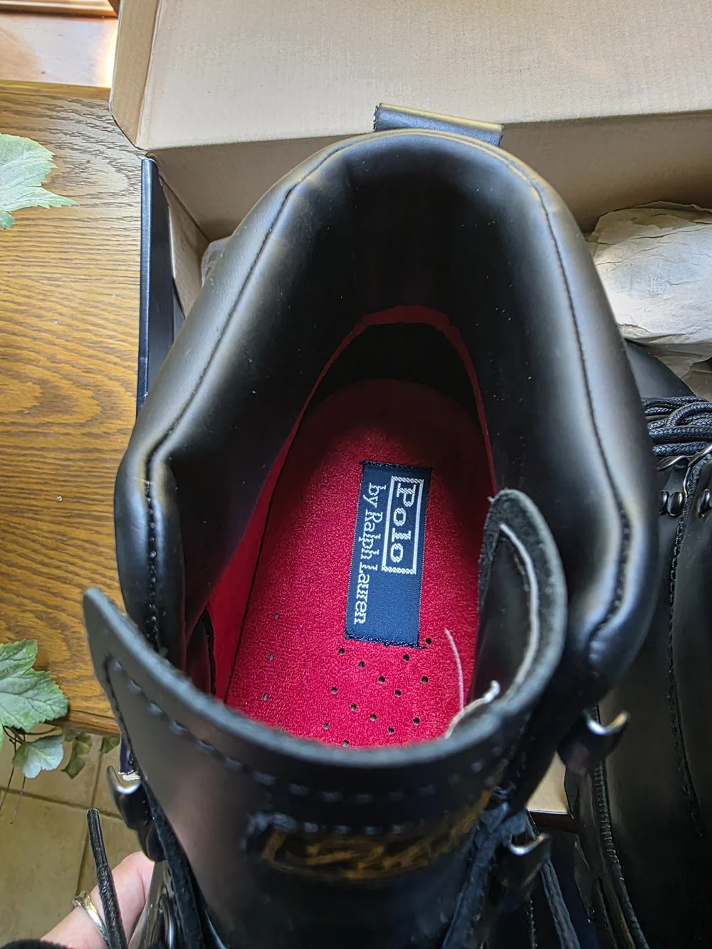 Polo by Ralph Lauren Men’s Black Leather Hainsworth Vintage New Old Stock Boots